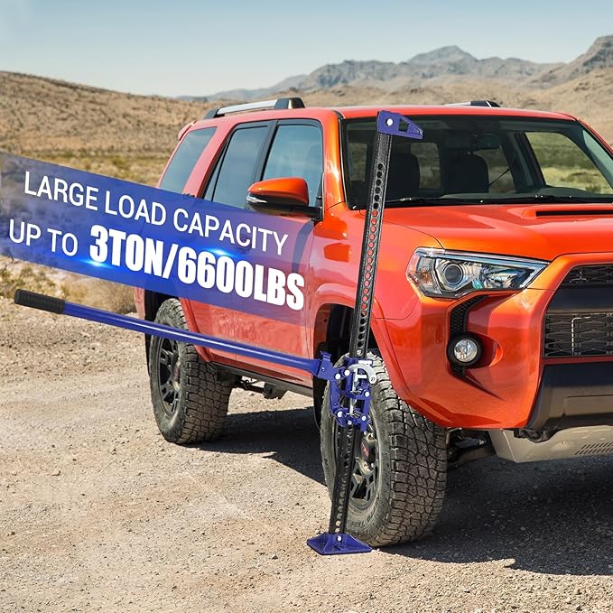 3 Ton Heavy Duty Farm Jack, 7000 Lb Capacity Ratcheting Off Road Utility Farm Jack for ATVs, Utility Vehicles, Off-Road Vehicles, Tractors, Trucks