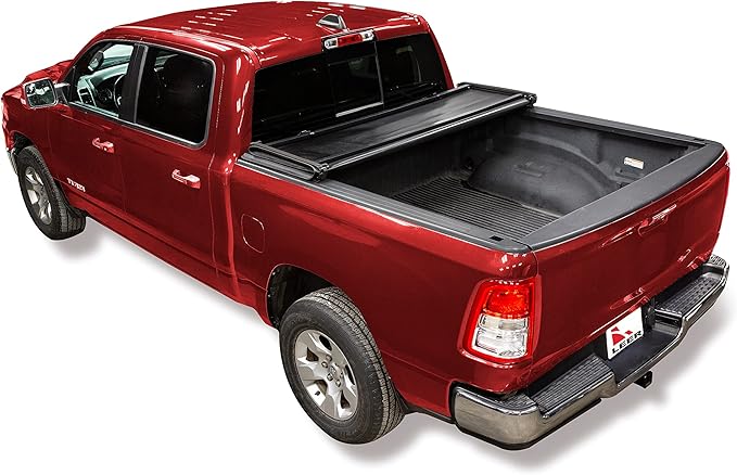 LEER FOLDITUP Toyota Tacoma Tonneau Cover | Fits Toyota Tacoma with 5’2” Bed w/Track (2016-2023) | Does Not Fit Trail Edition | Easy Install Soft Tri-Fold Truck Bed Tonneau Cover | 4F286