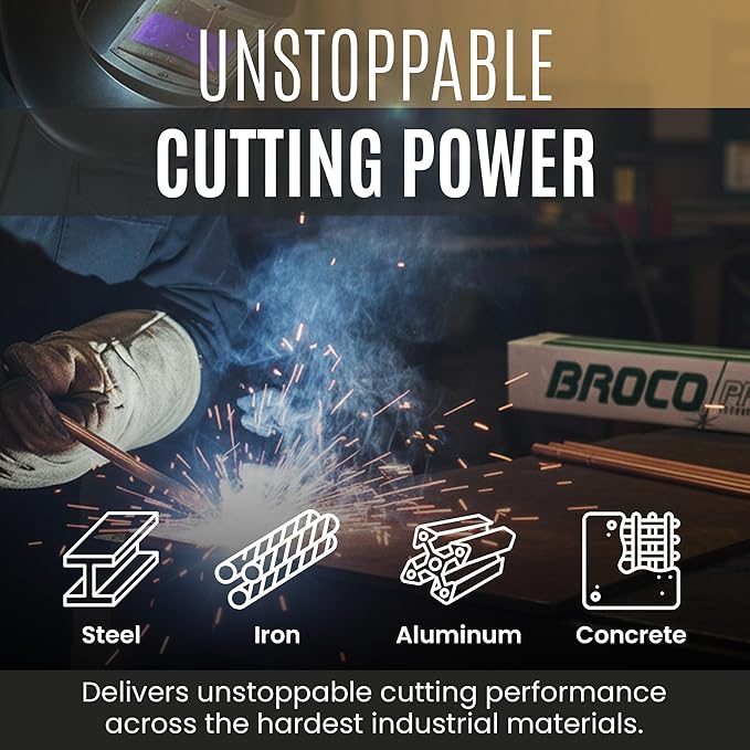 Broco Industrial Prime Cut Exothermic Cutting Rods - For Exothermic Cutting Torch Kit, Industrial-Grade for Metal Cutting, 3/8" x 36", 25 Rods