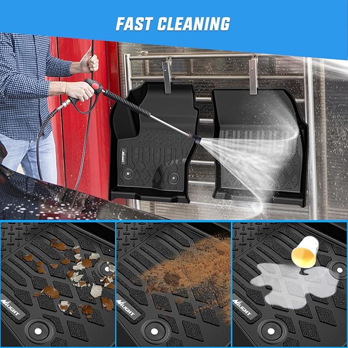 Nilight TPE Floor Mats for Ford Escape 2013-2019 / Ford C-Max 2013 2014 2015 2016 2017 2018 All Weather Custom Fit Heavy Duty Floor Liners