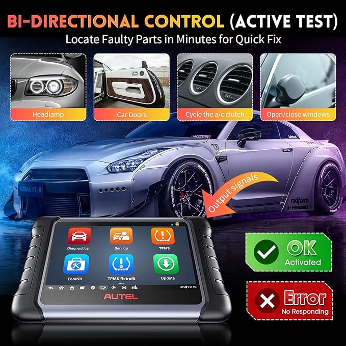 Autel MaxiPRO MP808Z-TS Scanner (2-Year Free Updates) - New ECU Coding Scan Tool with TPMS Relearn Rest Programming, Upgraded of MP808BT PRO /MP808BT, Active Test, 36+Service, Full System Diagnose