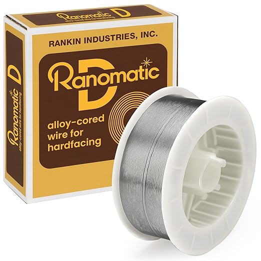 Rankin Ranomatic D Hardfacing Wire, General Purpose Welding Wire, Extreme Abrasion Resistance, Alloy-Cored Wire, Welding Equipment, 0.045" x 25 lb Spool