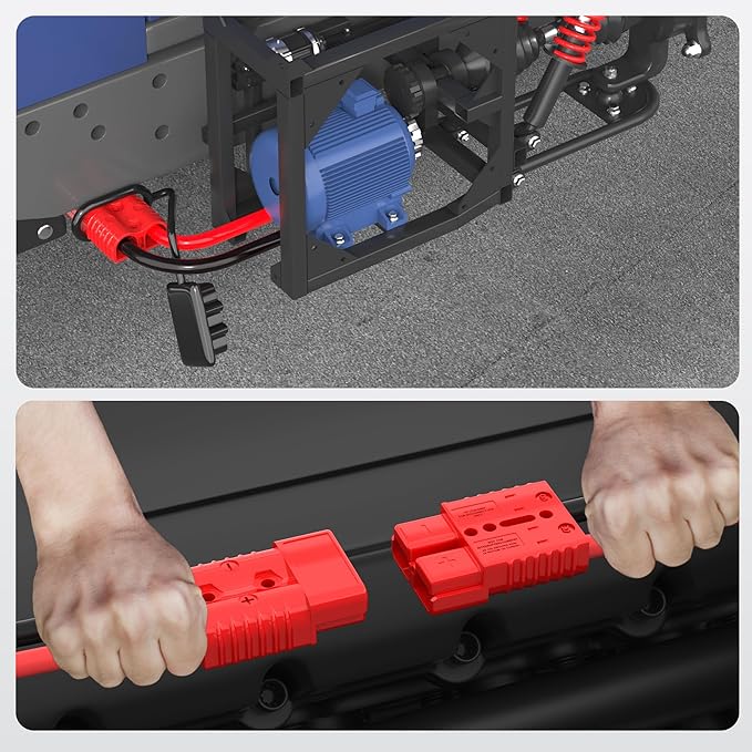 175A Battery Quick Disconnect Connector with 14FT 2AWG Copper Wiring Quick Disconnect Winch Power Cable Kit for Forklift Car Motor Tractor