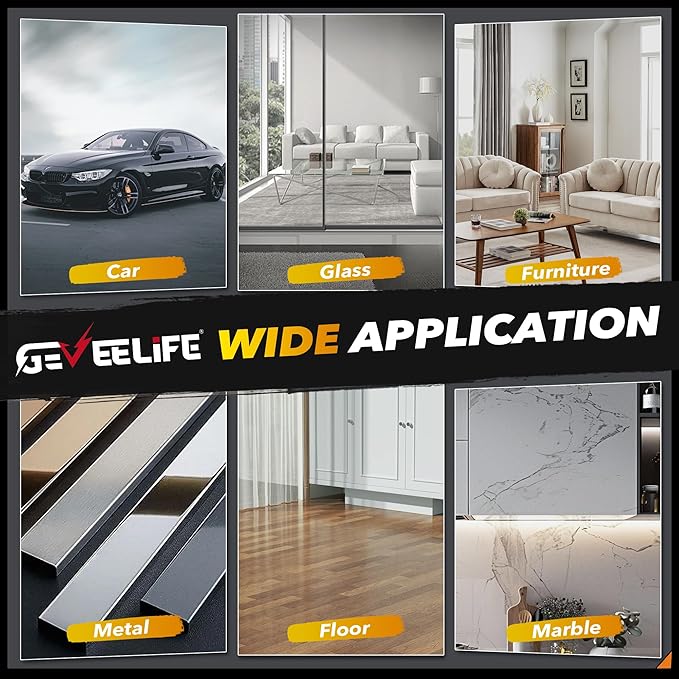 GEVEELIFE Buffer Polisher, 6 Inch/7 Inch 1600W Rotary Car Buffer Polisher Waxer, 7 Variable Speed 1000-3500 RPM, Detachable Handle for Car, Boat Sanding, Polishing, Waxing(Yellow)