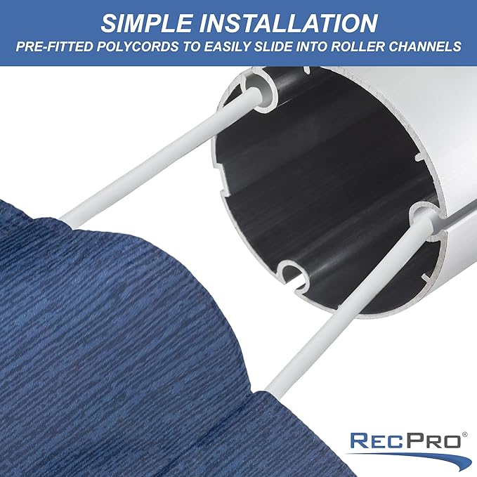 RecPro RV Awning Fabric Replacement | Width Options from 8 Feet to 22 Feet | Variety of Color Options | 8' (96") Length RV Awning | Premium Vinyl (8' - Actual Width 7' 1", Slate Blue Fade)