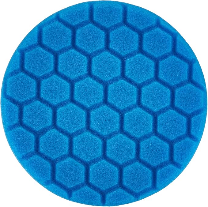 Chemical Guys BUFX_105HEX5 Hex-Logic Light Polishing/Finishing Pad, Blue (5.5 Inch Pad Made for 5 Inch Backing Plates), 1 Pad Included