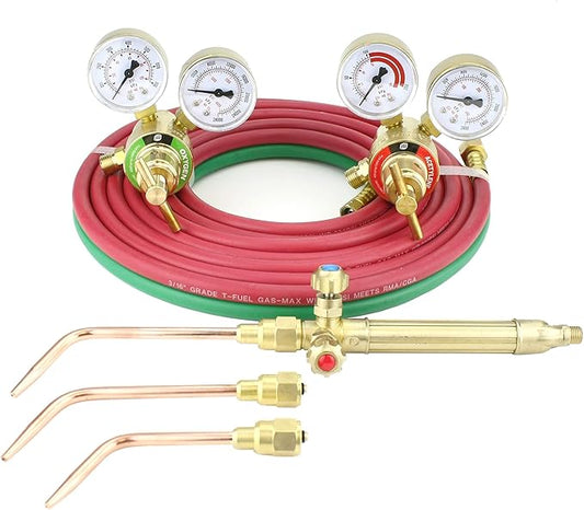 SÜA - Ligth Duty Professional Welding/Brazing Set - Oxygen & Acetylene - Compatible with Victor Series "J"