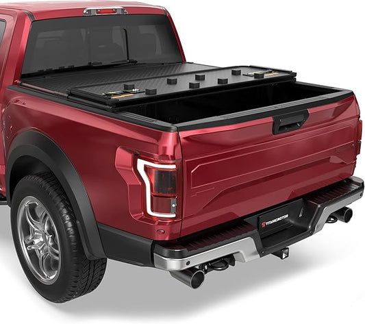 Hard Tri Fold Aluminum Truck Bed Tonneau Cover Compatible for 2022 2023 2024 2025 Ford Maverick 3-Fold 4.5FT 54.4Inch