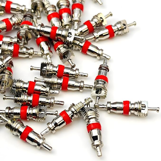104Pcs Valve Core Removal Tool Set,Premium TPMS Safe, 100Pcs Tire Valve Cores,Nickel Plated Schrader Valve Cores for Cars, SUVs, Bike and Bicycle, Trucks, Motorcycles HVAC Applications Tire Repair
