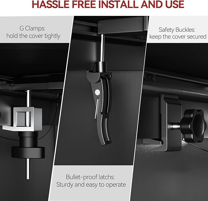 LEDKINGDOMUS Soft Tri-Fold Truck Bed Cover Fits for Jeep Gladiator JT 2020 2021 2022 2023 2024 2025 | 5' (64") Bed