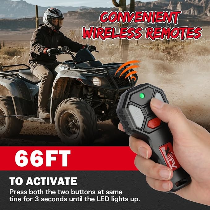 5500 lb. Winch Electric Winch Synthetic Rope 12V for ATV UTV Wireless RemoteTowing Winches Waterproof for Off Road Trailer Boat