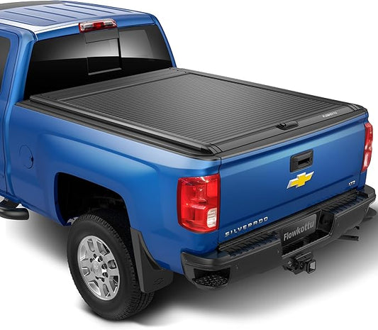 Retractable Hard Tonneau Cover Fits Chevy Silverado & GMC Sierra 2500 3500 HD 2015-2019 6.8 Ft Truck Bed (78.8'') | No Fit Carbon Pro Bed (2015-2019 2500 HD, 6.8 FT)