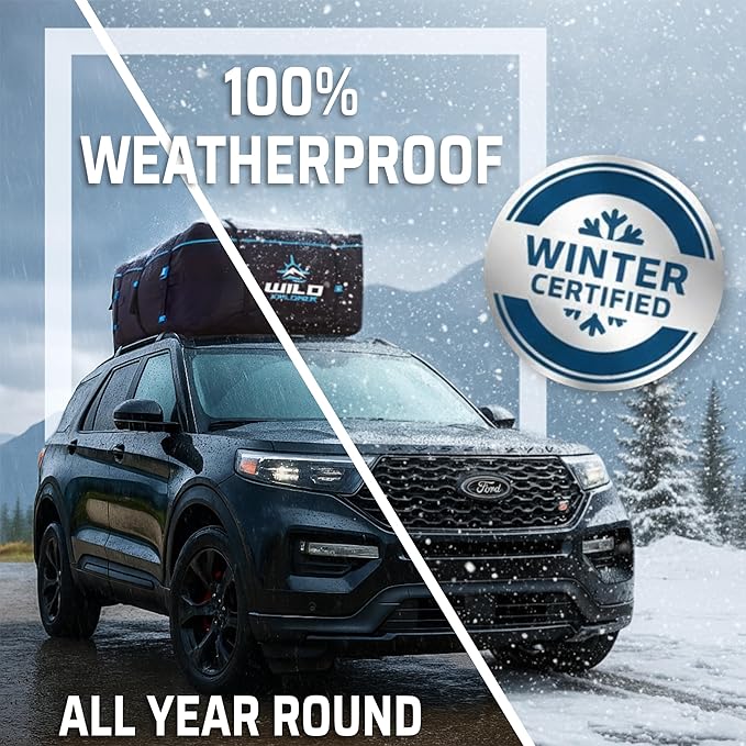 Rooftop Cargo Carrier - 19 Cubic Feet (XL), Waterproof Soft Shell Car Roof Cargo Carrier, Heavy Duty Car Top Luggage Cargo Bag with Patented Door Hooks and Non-Slip Mat