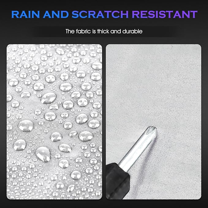 Car Cover Custom Fit for Dodge Challenger 2008-2025,6 Layers Truck Cover Waterproof All Weather for Automobiles,Outdoor Full Exterior Cover,Rain, Sun, Wind Protection,Silver