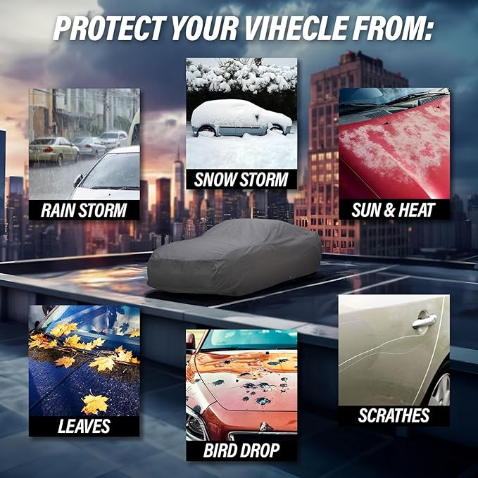 Supreme Full Car Cover – Semi Custom Fit | Dustproof, Windproof, UV Protection, Breathable & Durable All-Weather Protection | Fits Volkswagen Cabrio 1995-1999 Convertible 2-Door