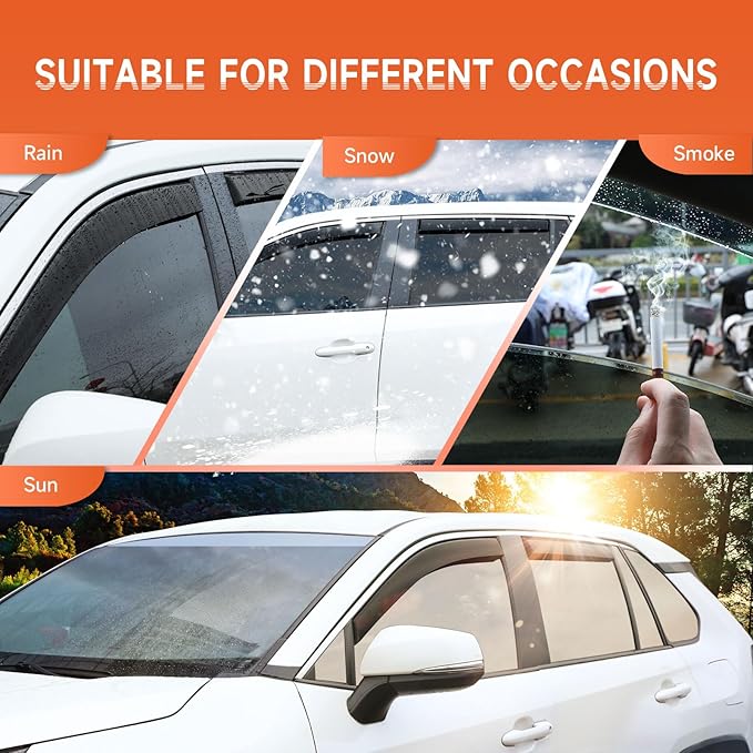 ACLONG in-Channel Rain Guards Fit for Toyota Corolla 2020 2021 2022 2023 Window Visors, Window Deflectors, Rain Visors, 4-Pieces