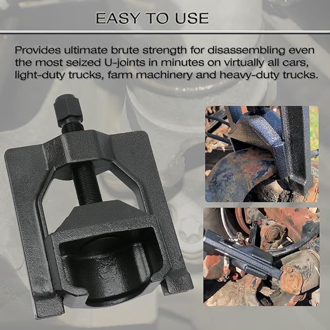 U Joint Press and Removal Tool Heavy Duty Universal Ball Joint Puller Tool for Class 7 and 8 Trucks, Removing 1.5 to 2.2 Inch Bearing Cups, Fit Kenworth Peterbilt Freightliner Mack Volvo