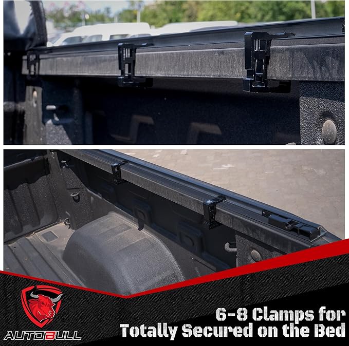 Soft Roll-up tonneau Cover Compatible with 2019-2023 Ford Ranger 5ft Bed (61") PVC Top Alloy Steel Structure
