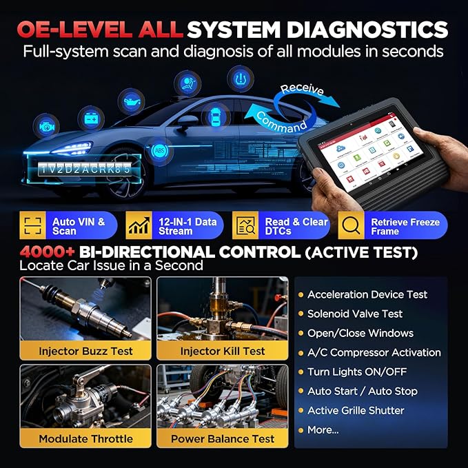 LAUNCH X431 Pro V5.0 2025 New Generation Automotive Diagnostic Scanner Tool, OEM Bluetooth Bidirectional OBD2 Scan Tool with CANFD & DOIP, 38+ Special Functions for All Cars