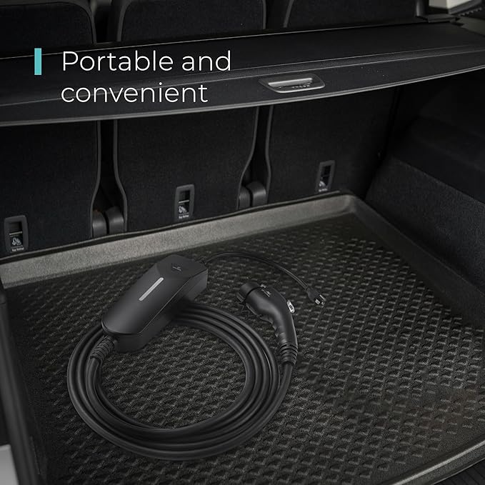 Lectron Level 1 / Level 2 EV Charger (12 Amp / 40 Amp) with Dual Charging Plugs (NEMA 5-15 & 14-50) - Portable Electric Car Charger Compatible with All J1772 EVs (Black)