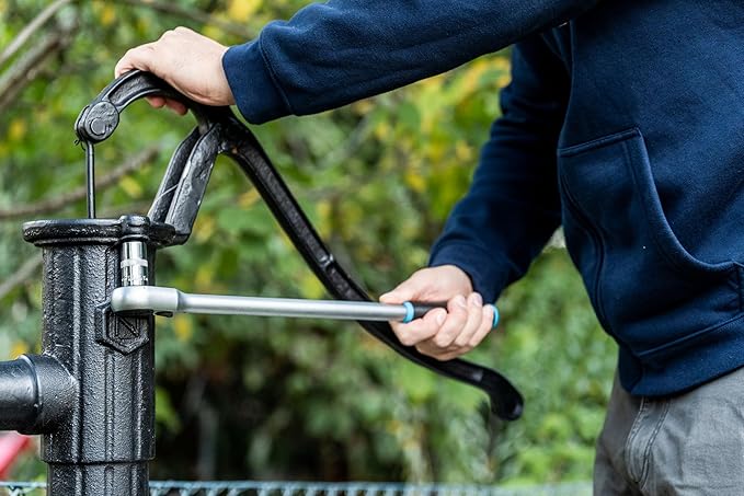 Hazet HiPer 916HPL Fine-Tooth Reversible Ratchet 1/2 Inch Square Extremely Load 1000 Nm Fine-Toothed 90 Teeth 4° Actuation Angle Extra Long 415 mm