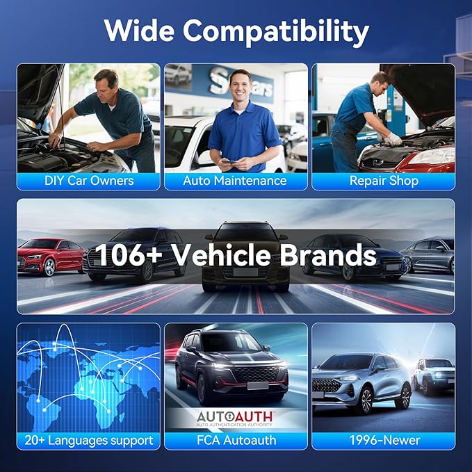 MUCAR Bidirectional Scan Tool, VO7Y All Systems & 28+ Resets OBD2 Scanner Diagnostic Tool with ECU Coding,Wireless Scanner for Car with Active Test