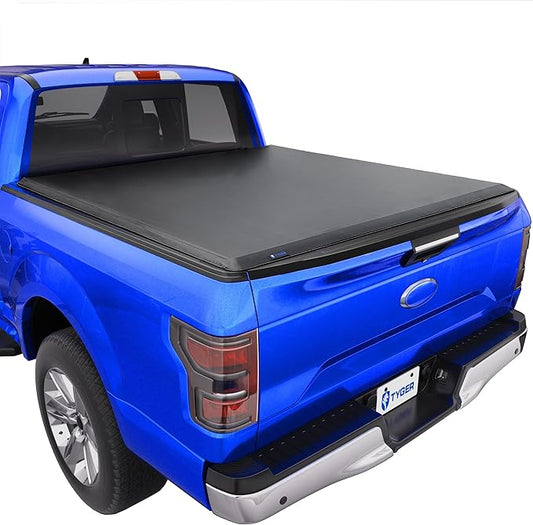 Tyger Auto T1 Soft Roll Up Truck Bed Tonneau Cover Compatible with 2015-2020 Ford F-150 | Styleside 5.5' Bed | TG-BC1F9029, Black