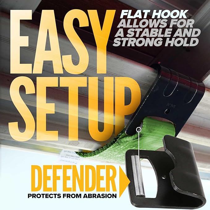 US Cargo Control Winch Straps 4" x 30' (10-Pack), 5,400 LBS Working Load Limit, Heavy Duty Flatbed Tie Downs with Flat Hooks, Green 4 Inch Straps for Flatbed Trailer, Truck, and Cargo Securement