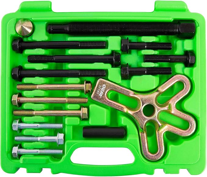 OEMTOOLS 37187 Harmonic Balancer Puller Kit - Heat-Treated Steel Puller Yoke for Gear, Steering Wheel, & Crankshaft Pulley