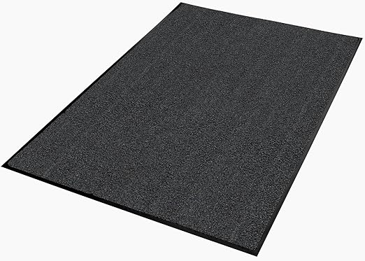 Guardian Platinum Series Indoor Wiper Floor Mat, Rubber with Nylon Carpet, 4'x11', Grey