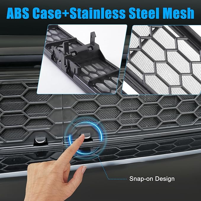 Front Grille Mesh Inserts for Tesla Model Y 2021-2024, Grille Grid Inserts compatible with Tesla Model Y, Front Grille Mesh Inserts for Tesla Model Y Accessories（High Ventilation)