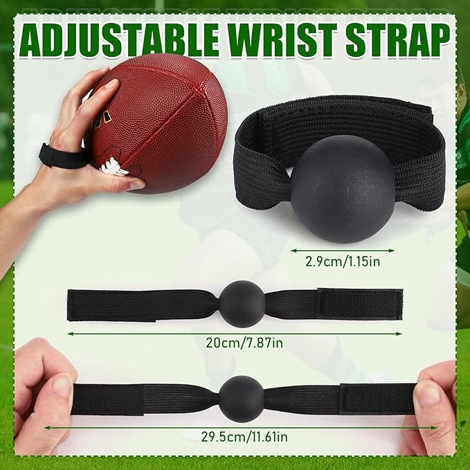 TOBWOLF 4PCS American Football Catching Trainer Band, Rugby Football Catching Receiver Trainers, Football Receiving Training, Volleyball Catching Training Hand Strap Beginner Practice Fingertip