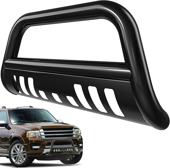 AUTOSAVER88 Bull Bar Compatible for 05-15 Toyota Tacoma 3" Tube Brush Push Grille Guard Front Bumper (Black)
