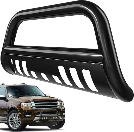AUTOSAVER88 Bull Bar Compatible for 05-15 Toyota Tacoma 3" Tube Brush Push Grille Guard Front Bumper (Black)