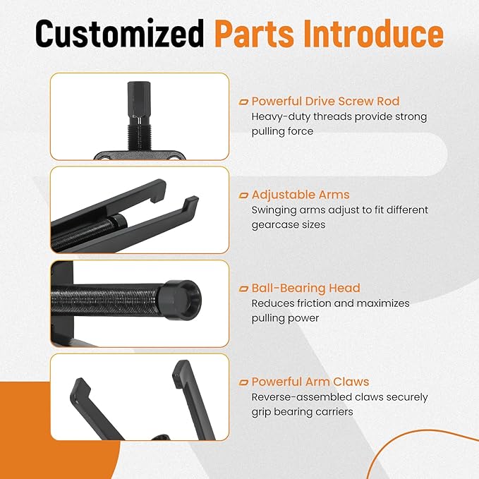 maXpeedingrods Lower Bearing Carrier Puller with Adjustable Arms Fit for Yamaha Johnson Evinrude Mercury Honda Mercruiser Compatible with Most Gearcases 115hp and Above