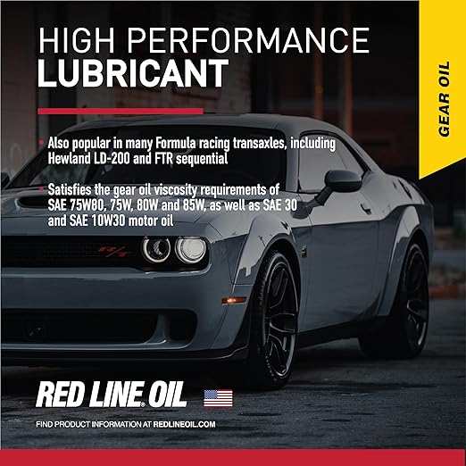 Red Line 50104 75W85 GL-5 Full Synthetic Gear Oil for Hypoid Limited Slip Differentials - 2 Quarts