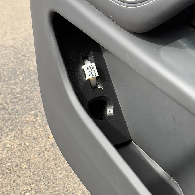 Door Dock for Tesla/J1772 Adapter for Tesla Model X and Charger Locking Ring Bundle (White)