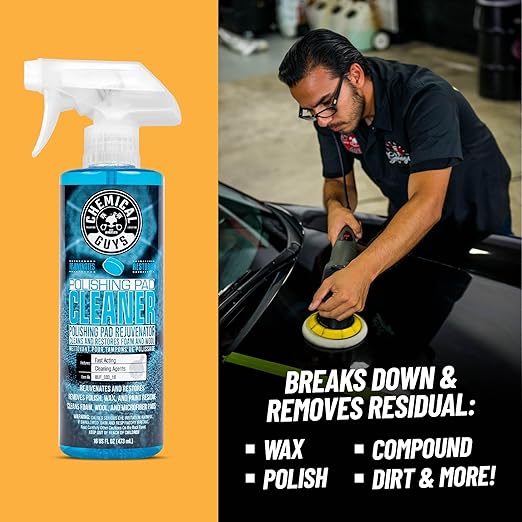 Chemical Guys BUF_333_16 Foam and Wool Polishing Pad Cleaner, Citrus-Based, 16 fl oz