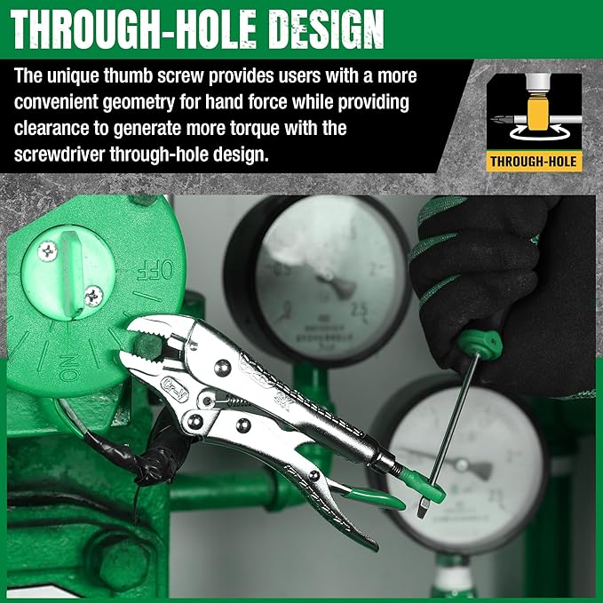 SK 5-Piece Locking Pliers Set, Long Nose & Curved Jaw Locking Pliers, Premium CR-V Construction, Ergonomic Anti-slip Handle, Ideal for Welding or Assembly, with Rolling Pouch