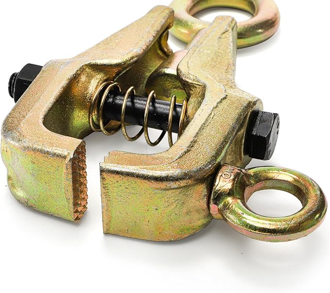 Hiceeden Heavy Duty Auto Body Clamp, 5 Ton 2 Way Auto Body Repair Tools, Frame Pull Clamp with Self-Tightening Grips for Top & Straight Automotive Car Vehicle Repair