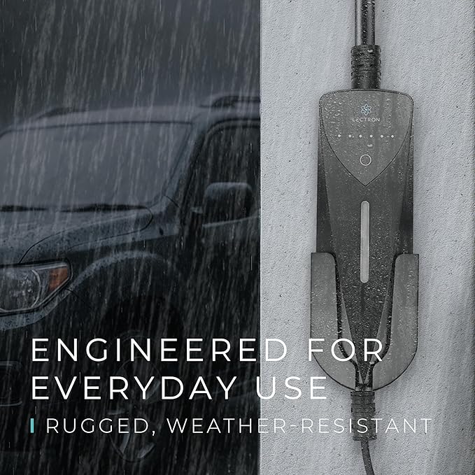 Lectron Level 1/2 (8A - 40A) J1772 Portable EV Charger - Dual-Level Electric Vehicle Charging Station with NEMA 14-50/5-15 Plug - Compatible with All J1772 EVs