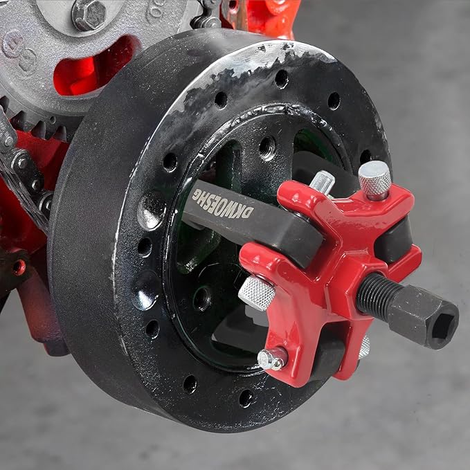 Harmonic Balancer Puller & Crankshaft Pulley Removal Tool Kit - 3 Jaw Puller Set Compatible with GM, Chevrolet, Cadillac, Chrysler, Ford, Dodge, Jeep, LS Engine, and More