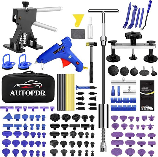 Paintless Dent Removal Kit Car Dent Puller Tools with Slide Hammer, Dent Lifter and Bridge Puller, Dent Remover Tool for Hail Damage,Small & Large Dents on Cars Motorcycles Fridges