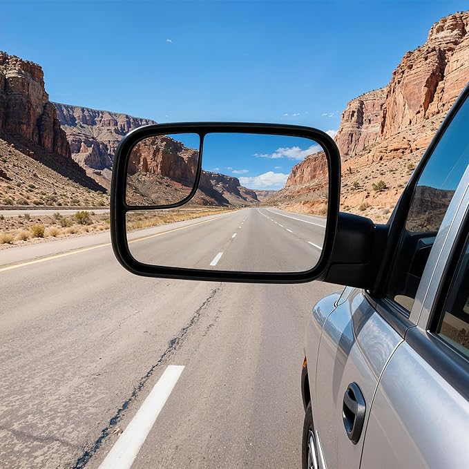 DWVO Side Towing Mirrors Compatible with 1994 1995 1996 1997 1998 1999 2000 2001 Dodge Ram 1500, 94-02 Dodge Ram 2500 3500, Door Mirrors with Manual Folding Flip Up, Pair Set