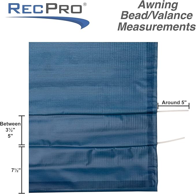 RecPro RV Awning Fabric Replacement | Universal Fit | 8-22ft Sizes | Heat Sealed Vinyl (10' - Actual Width 9' 1", Solid Black)…