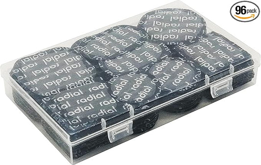 Professional Self-Vulcanizing Tire Repair Patches 96 pcs - Multi-Size (41mm to 57mm) Radial Tire Patch Kit for Cars/Trucks/Motorcycles, Heavy Duty, Heat