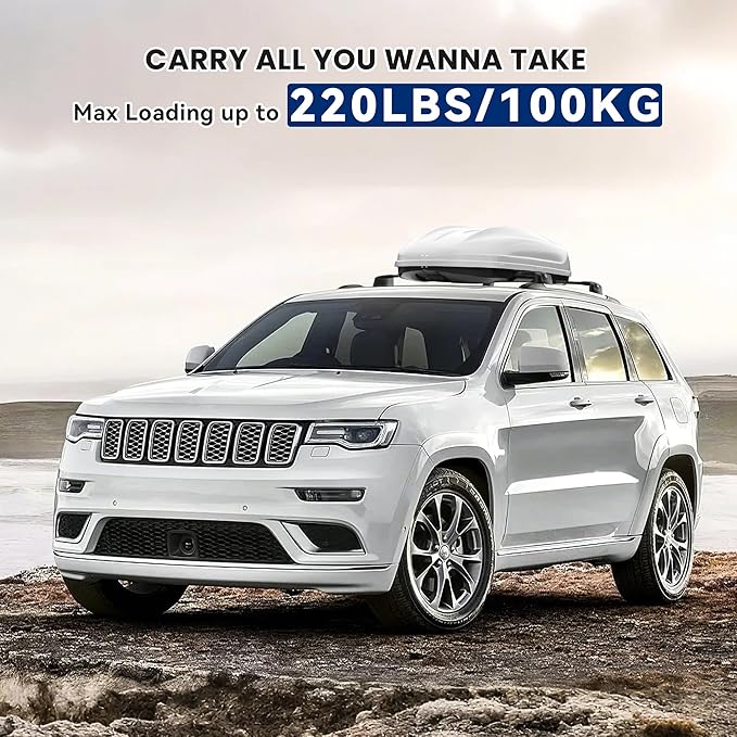 220LBS Roof Rack Cross Bars for 2011-2022 Grand Cherokee Altitude/SRT/Trackhawk, Aluminum Car Cargo Crossbars Rooftop Luggage Kayak Bicycles Canoe Carrier