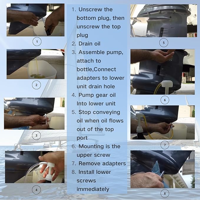 Marine Lower Unit Gear Lube Oil Pump for Mercury Yamaha Honda Suzuki Outboard and Mercruiser Out Drive
