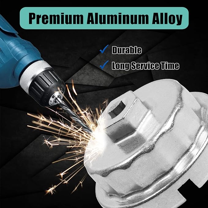 64.5mm Oil Filter Wrench: Oil Filter Removal Tool Compatible with Toyota Camry RAV4 4Runner Tacoma Lexus 2005-2021, 14 Flutes 4 Slots for 2.0L-5.7L Engine