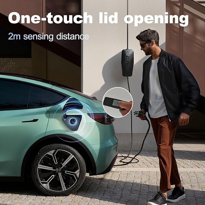 Level 2 EV Charger for Tesla 32Amp, 7KW Electric Vehicle Portable Charger with 20FT Cable, Home EV Charging Station for Tesla Models Y/X/3/S, 240V NEMA 14-50 Plug